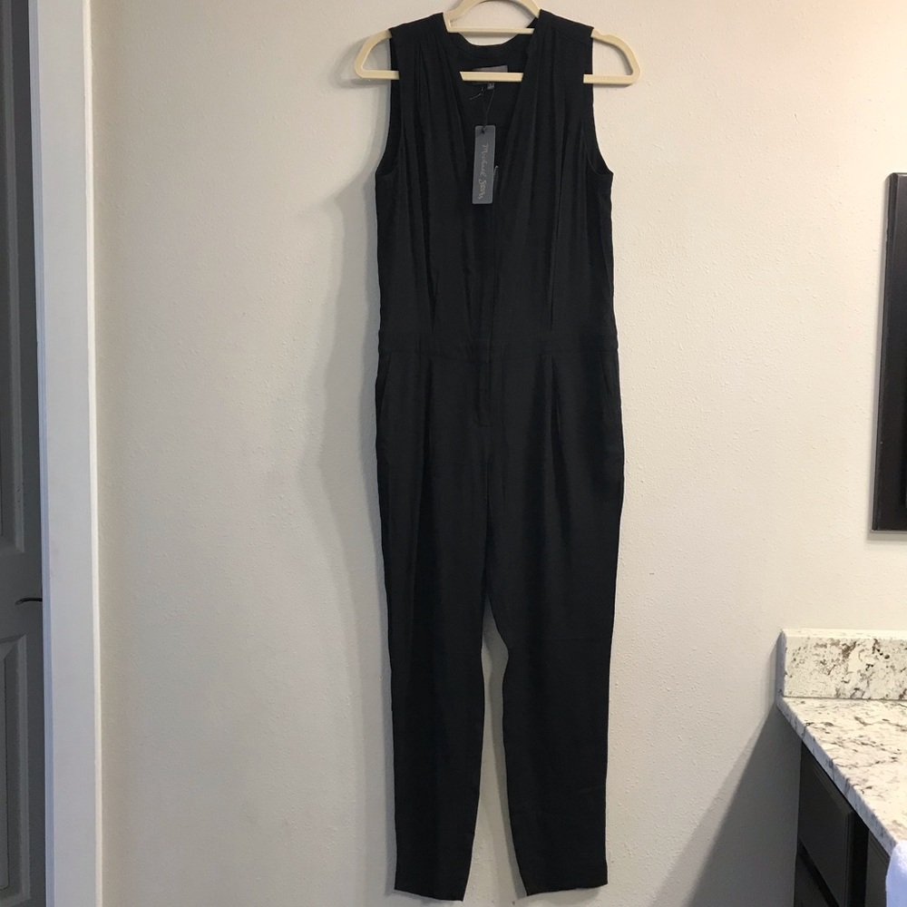 NWT Michael Stars Black Crepe Sleeveless Jumpsuit